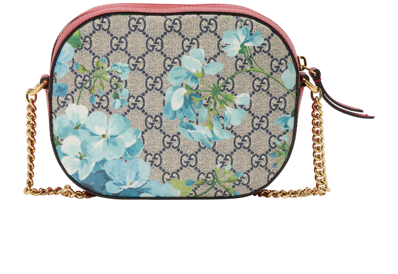 Blooms Crossbody, &pound;495, Handbags, Blue/Red, Canvas/Leather, Back view